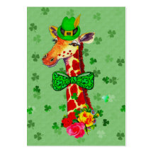 St Patrick Tagesgiraffe Visitenkarte