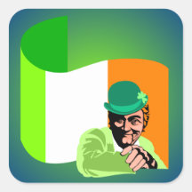 St Patrick Tagesirischer Flaggen-Aufkleber