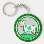 St Patrick Tageskuh-Kleeblatt Keychain Schlüsselband