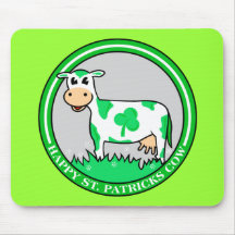 St Patrick Tageskuh-Kleeblatt Mousepad