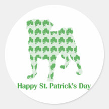 St Patrick TagesMops Aufkleber