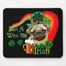 St Patrick TagesMops Mousepads