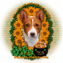 St. Patricks - Goldschatz - Basenji Photo Statue