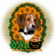 St. Patricks - Topf Gold - Beagle Fotoskulpturen