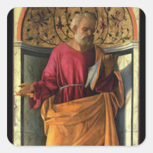 St Peter (Tempera auf Leinwand) Quadratsticker