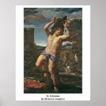 St. Sebastian durch Domenico Zampieri Plakate