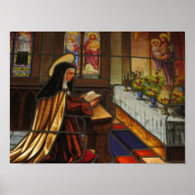 St Teresa von Avila im Gebet Plakatdruck