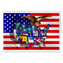 Staats-Flaggen - USA-Flaggen Karten