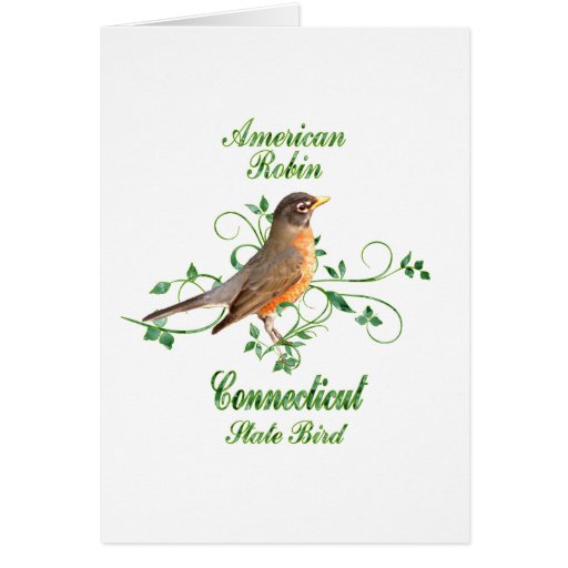 Staats-Vogel Robins Connecticut Grußkarten