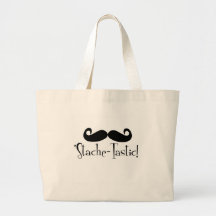 'Stache-tastic Leinentaschen