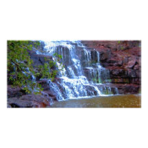 Stachelbeerwasserfall Photo Karten Vorlage