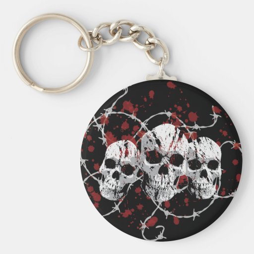 Stachelschädel Keychain Schlüsselanhänger