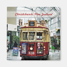 Stadt-Ausflug-Tram Christchurch, Neuseeland Magnet Magnete