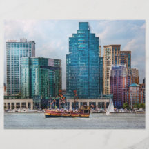 Stadt - Baltimore MD - Hafen Ost Flyerbedruckung