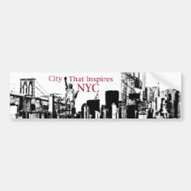 Stadt, die NYC inspiriert Autoaufkleber