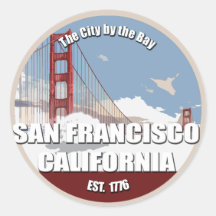 Stadt durch die Bucht, San Francisco Kalifornien Aufkleber