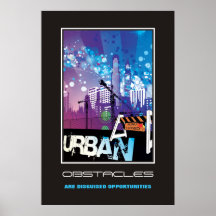 Stadt-Gebäude motivierend Plakat städtischer Hinde
