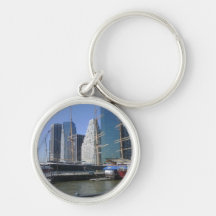 Stadt-Hafen-Boote Schlüsselanhänger