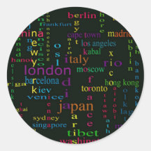 Stadt in einer Stadt, Runder Sticker