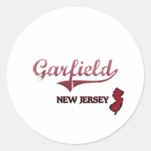Stadt-Klassiker Garfields New-Jersey Runde Sticker