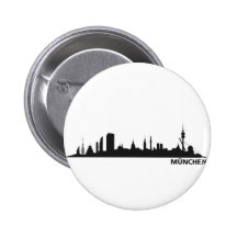 Stadt München - Skyline 1c Anstecknadelbuttons