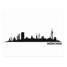 Stadt München - Skyline 1c Postkarten