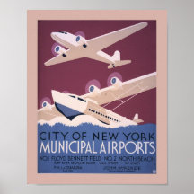 Stadt New Yorkmunicipalflughafen Poster