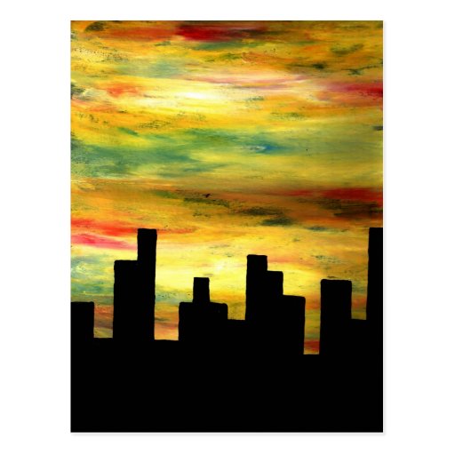 Stadt-Silhouette Postkarten