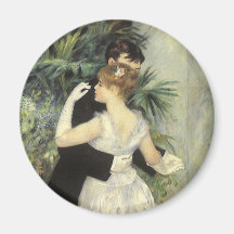 Stadt-Tanz durch Renoir, Vintage Impressionismus-K Magnets