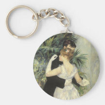 Stadt-Tanz durch Renoir, Vintage Impressionismus-K Schlüsselanhänger