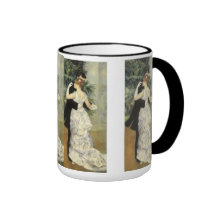 Stadt-Tanz durch Renoir, Vintage Impressionismus-K Tee Tasse