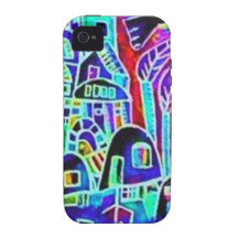 Stadt von Israel-Ebenholz Case-Mate iPhone 4 Hüllen