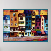 Stadtbild-Originalvorlage Plakatdrucke