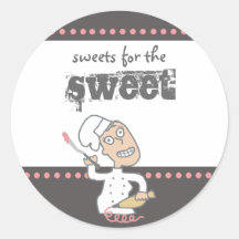 städtischer indie Comicgebäck-Kochsbacken-Geschenk Sticker