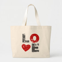 Städtisches romantisches des Vintagen Liebe-Herz-V Leinentasche