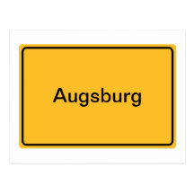 Stadtschild für eigenen Text Postkarte