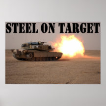 Stahl auf Ziel Plakate
