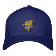 Stammes- GELBER Drache Bestickte Baseballkappe