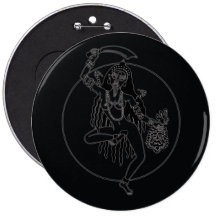Stammes- Kali Knopf - Schwarzes Anstecknadelbuttons