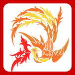 Stammes- Phoenix auf Feuer aufkleber