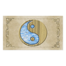 Stammes- Sand u. Wasser Yin Yang Visitenkarten Vorlagen