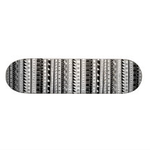 Stammes- Schwarzweiss-Muster Bedruckte Skateboarddecks