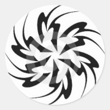 Stammes- Strudel Runder Sticker