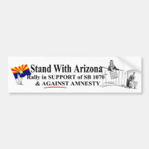 Stand mit Arizona Autoaufkleber