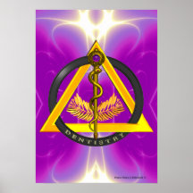 STANGE DES ASCLEPIUS ZAHNARZT-ZAHNHEILKUNDE-SYMBOL POSTER