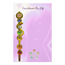 STANGE VON ASCLEPIUS MIT 7 CHAKRAS, GEISTIGE ENERG DRUCKPAPIERE