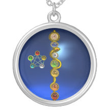 STANGE VON ASCLEPIUS MIT 7 CHAKRAS, GEISTIGE ENERG HALSKETTE