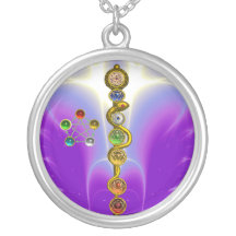 STANGE VON ASCLEPIUS MIT 7 CHAKRAS, GEISTIGE ENERG SELBST GESTALTETE HALSKETTE