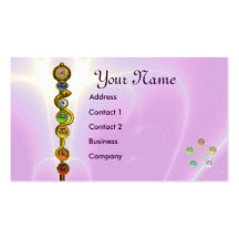 STANGE VON ASCLEPIUS MIT 7 CHAKRAS, GEISTIGE ENERG VISITENKARTEN VORLAGE