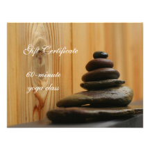 Stapel der Meditation entsteint Geschenkgutschein Personalisierte Einladungskarten